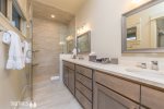 1st Guest Bedroom En Suite- Double vanity and walk-in shower